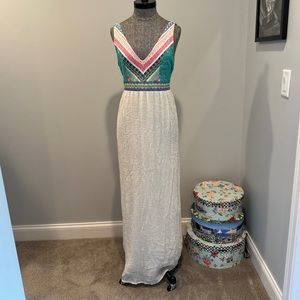 Chelsea and Violet Floor length embroidered dress